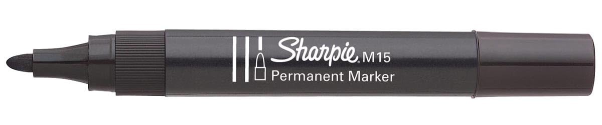 Sharpie M15 Permanent Marker Bullet Black 12-Pack