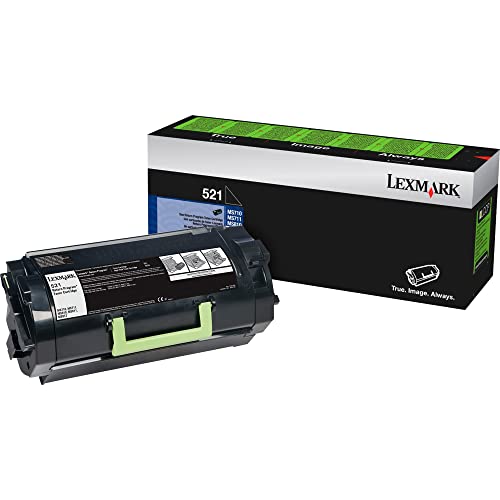 Lexmark 52D1000 (LEX-521) Toner, 6000 Page-Yield, Black, Sold as 2 Each
