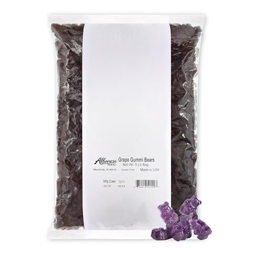 Albanese Candy, Grape Gummi Bears, 5-pound Bag