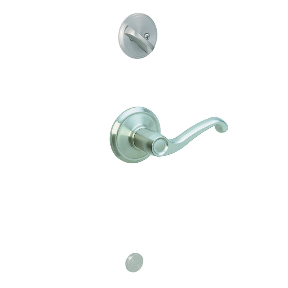 Schlage Flair F59 FLA 619 LH Interior Lever Satin Nickel