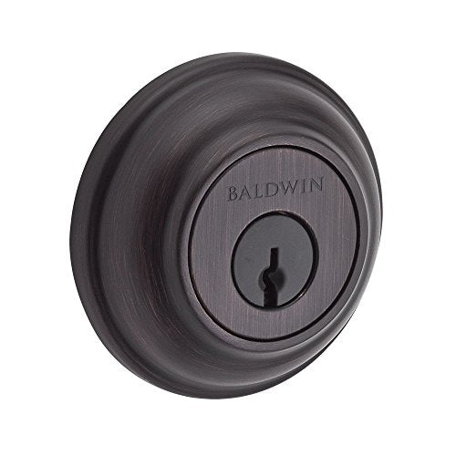 Baldwin Traditional Round Deadbolt SC.TRD.112.6L.DS.CKY.KD Venetian Bronze
