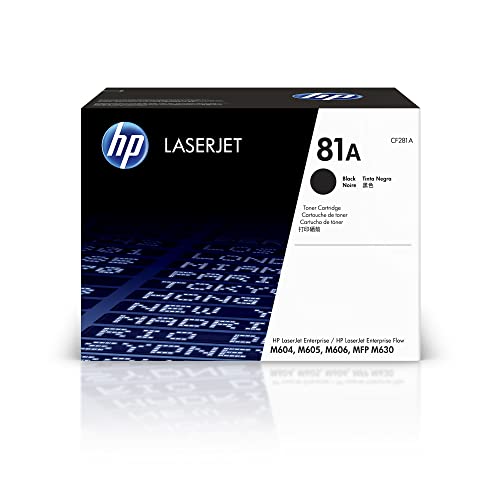81A Black Toner Cartridge | Works with Enterprise M604, M605, M606 Series; Enterprise MFP M630 Series | CF281A
