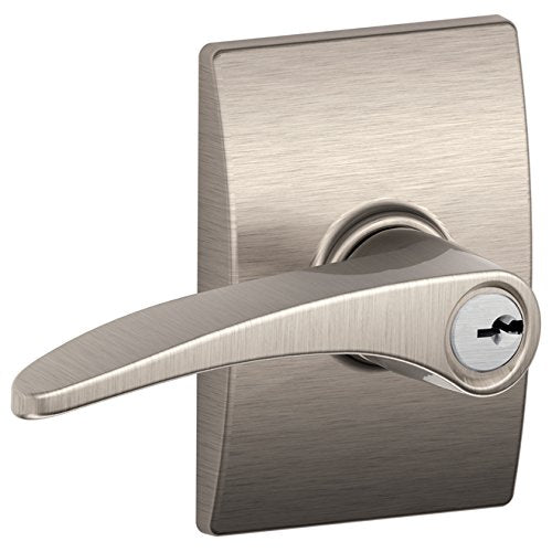 Schlage F51A Manhattan Century Keyed Entry Lock Satin Nickel