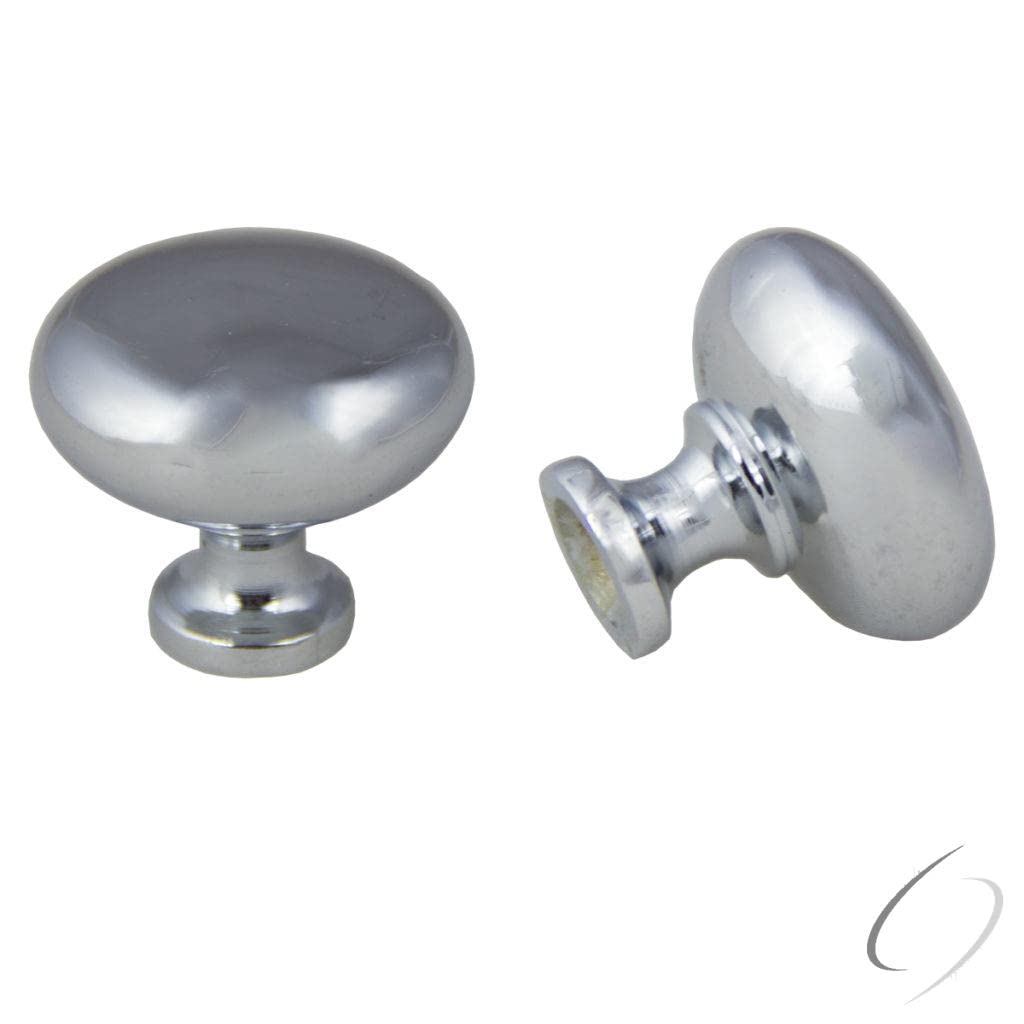 Pride Industrial Mushroom Cabinet Knob Polished Chrome