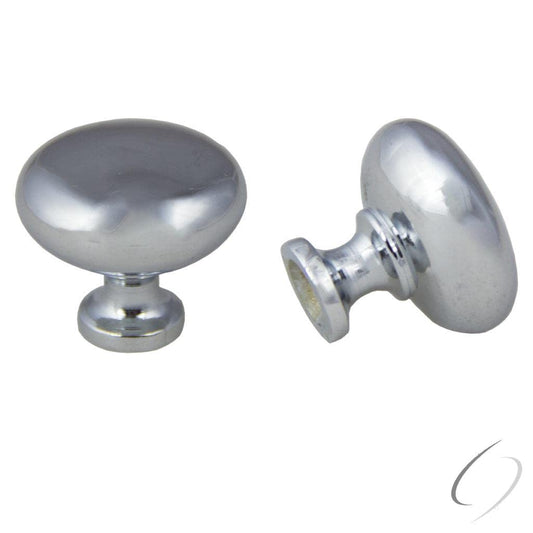 Pride Industrial Mushroom Cabinet Knob Polished Chrome