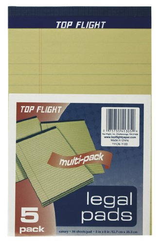 Top Flight Legal Pads 5 x 8 in 4513105