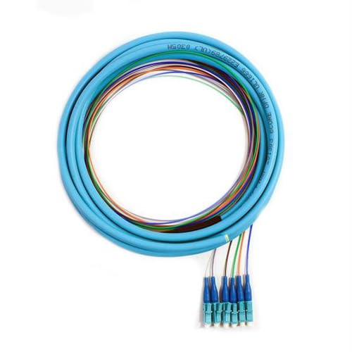 COMZON 6-Strand LC/PC Fiber Optic Pigtail 3m