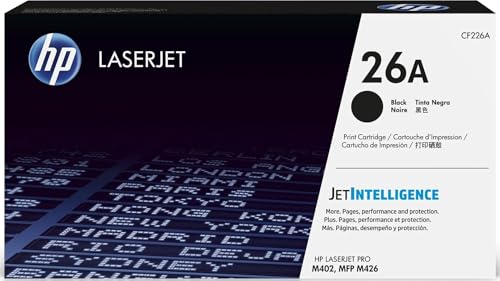 HP 26A Black Toner Cartridge for HP Printers | Works with LaserJet Pro M402 Series; LaserJet Pro MFP M426 Series | CF226A
