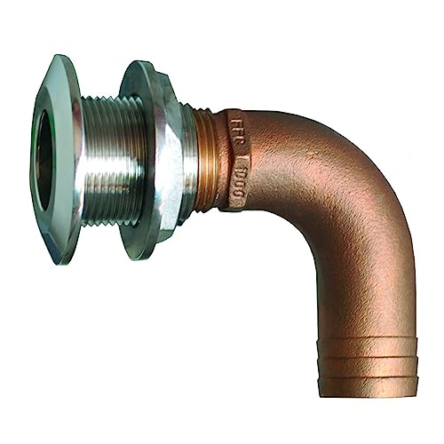 GROCO 1-1/2" 90° Hose Thru-Hull Fitting
