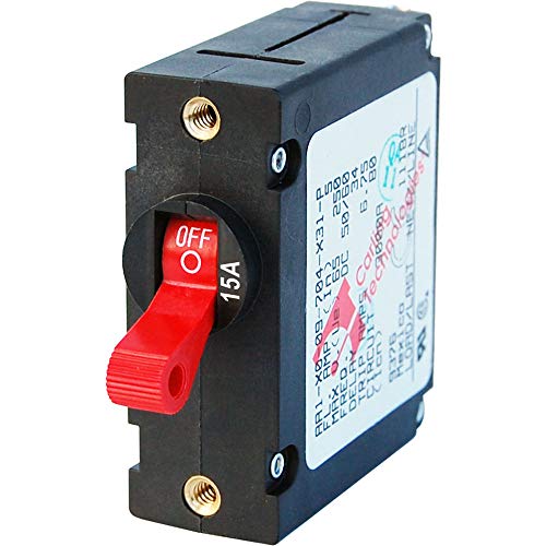 Blue Sea Systems 7209 A-Series Red Toggle Circuit Breaker 15A
