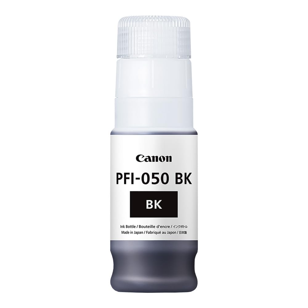 Canon Genuine PFI-050 BK Black Ink Cartridge, Compatible with imagePROGRAF TC-21 and TC-20 Series Printers