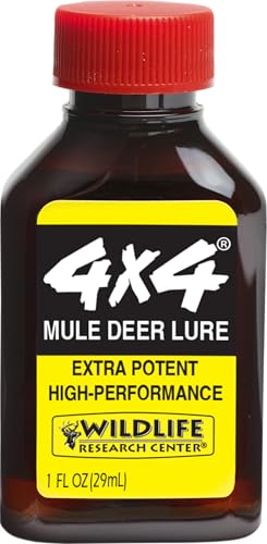 Wildlife Research Center 4 X 4 Mule Deer Lure, Synthetic Estrus Scent Attractant, Bio-Engineered Rut-Time Mule Deer Hunting Buck Lure, 1 FL OZ Pump Spray