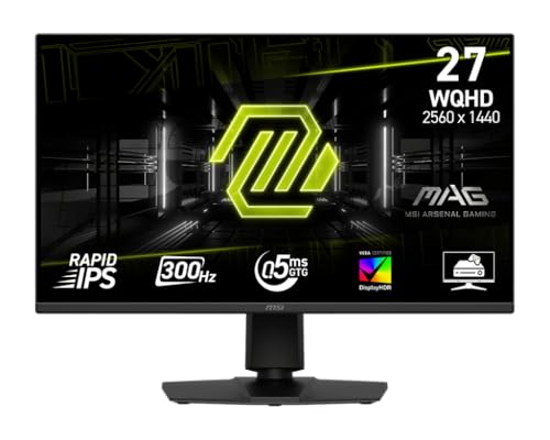 msi MAG 275QPF X30 27" Gaming Monitor, 2K 2560x1440 WQHD, 300Hz, 16:9, Anti-Glare, 1000:1, 0.5ms, HDR 400, Rapid IPS, Adaptive Sync, 2X HDMI 2.1, 1x DP 1.4a