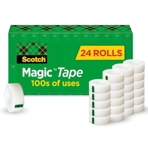 Magic Office Tape Value Pack, 3/4" x 27.7 Yards, 1" Core, Clear