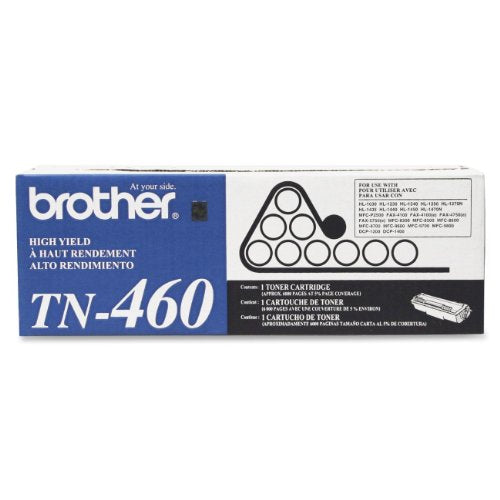 Brother Genuine TN-460 (TN460) High Yield Black Laser Toner Cartridge 2-Pack