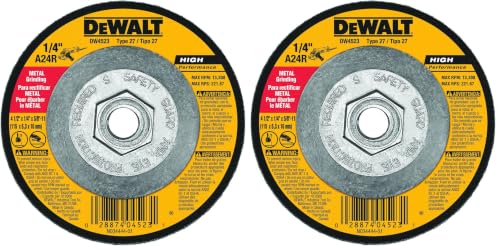 DEWALT Grinding Wheel 4-1/2" x 1/4" (DW4523) 2-Pack