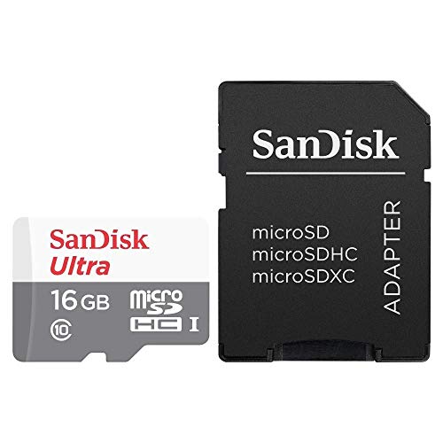 SanDisk Ultra 16GB UHS-I 80MB/s Class 10 SDSQUNS-016G-GN3MA MicroSDHC Card (1 Pack)