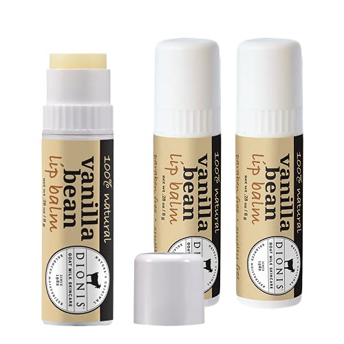 Dionis Goat Milk Vanilla Bean Lip Balm 0.28 oz, 3-Pack