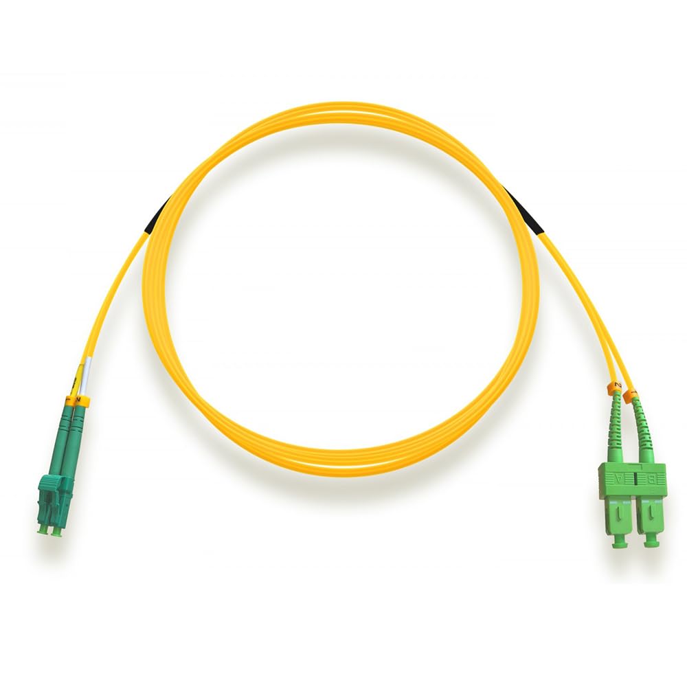 CableWholesale LC/APC to SC/APC OS2 Duplex 3m Fiber Patch Cord