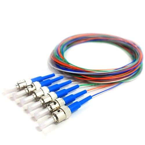 CableWholesale 6 Strand 9/125 ST/UPC Fiber Pigtail 3m