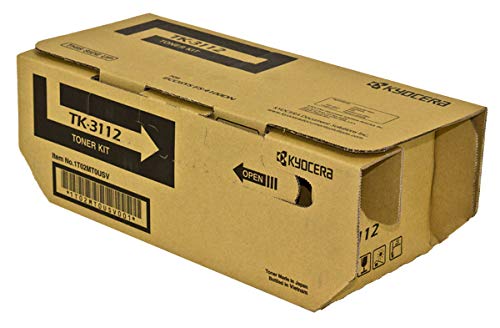 Kyocera 1T02MT0US0 Model TK-3112 Black Toner Cartridge For Use with Kyocera FS-4100DN Laser Printer, Up To 15000 Pages at 5 Percent Coverage, Includes Waste Toner Container