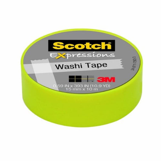 3M Scotch Expressions Washi Tape Pastel Green 6-Pack