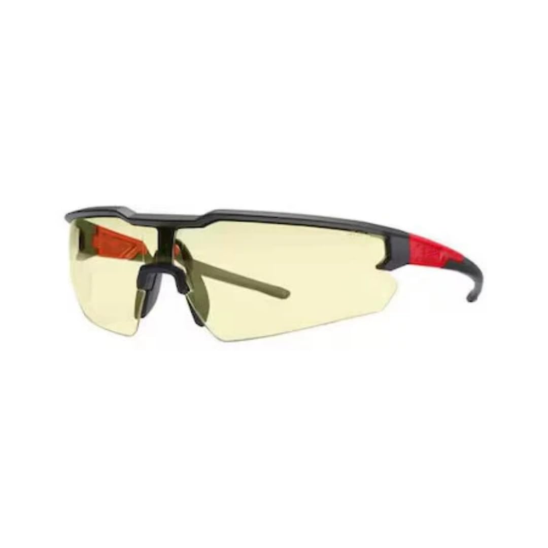 For Milwaukee Tool 48-73-2101 Safety Glasses, Anti-Scratch, Yellow Lens, Black