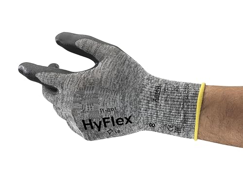 Ansell HyFlex 11-801 Nitrile Nylon Gloves Medium 12-Pack
