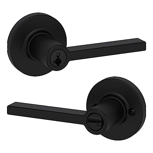 Kwikset Casey Entry Door Handle 94050-662 Matte Black