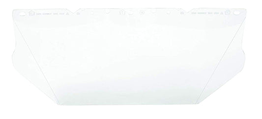 MSA 10115836 V-Gard Visor - General Purpose, Polycarbonate (PC), Clear Tint, Contoured, 8" x 17" x 0.04", Impact-Rated & Limits Splash, Durable & Replaceable UV-Protected Hard Hat Accessory