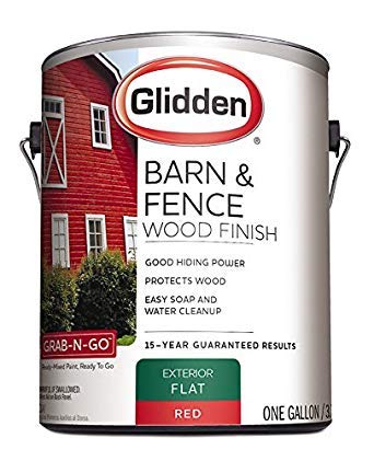 Glidden Red Flat Barn & Fence Exterior Paint 1 gal