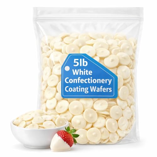 Premium White Coating Melting Wafers – 5 Pounds (80 Ounces) of Smooth, Creamy Melting Chocolate for Candy Making, Dipping, Molding, and Baking
