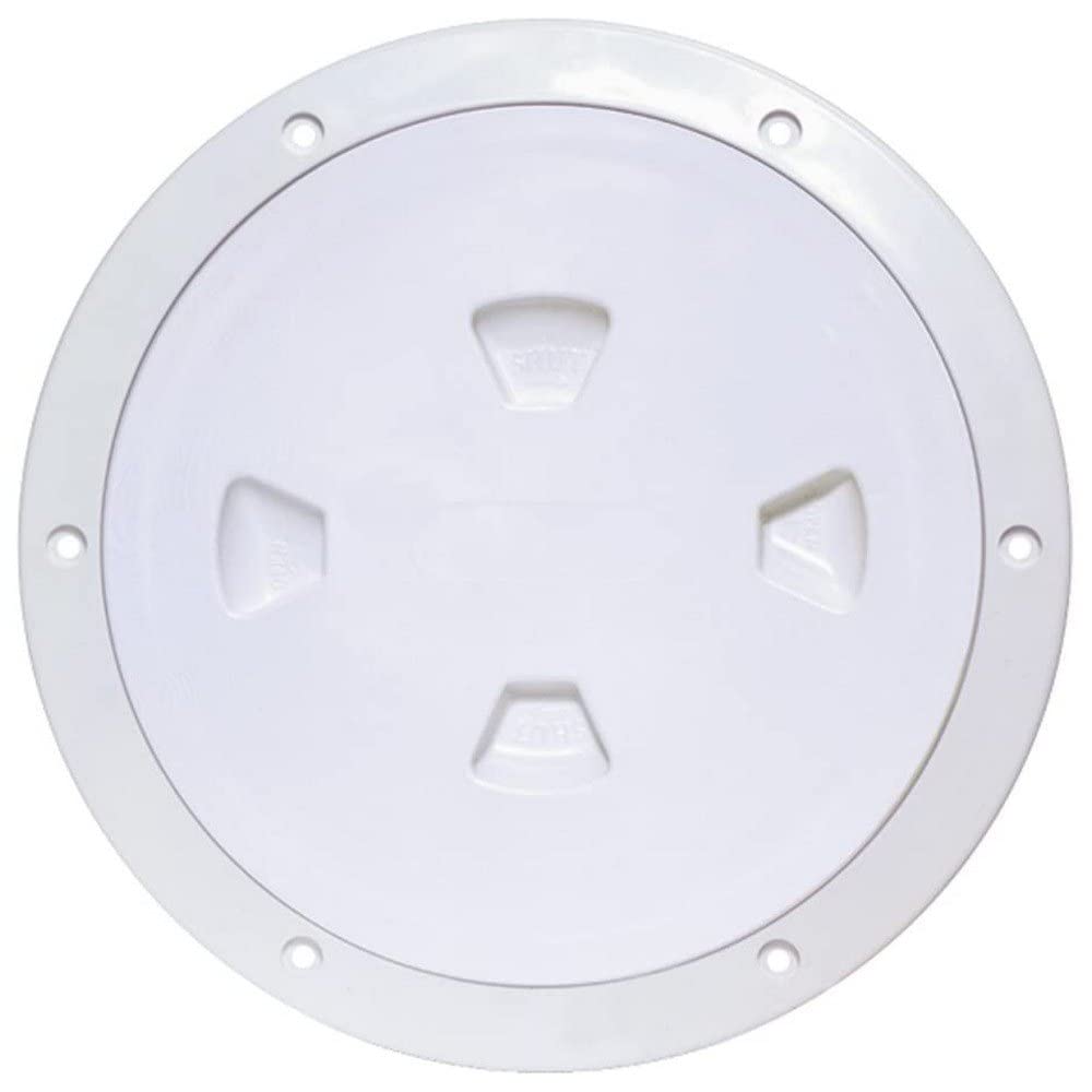 Beckson DP80-W Screw-Out Deck Plate 1 Pack White