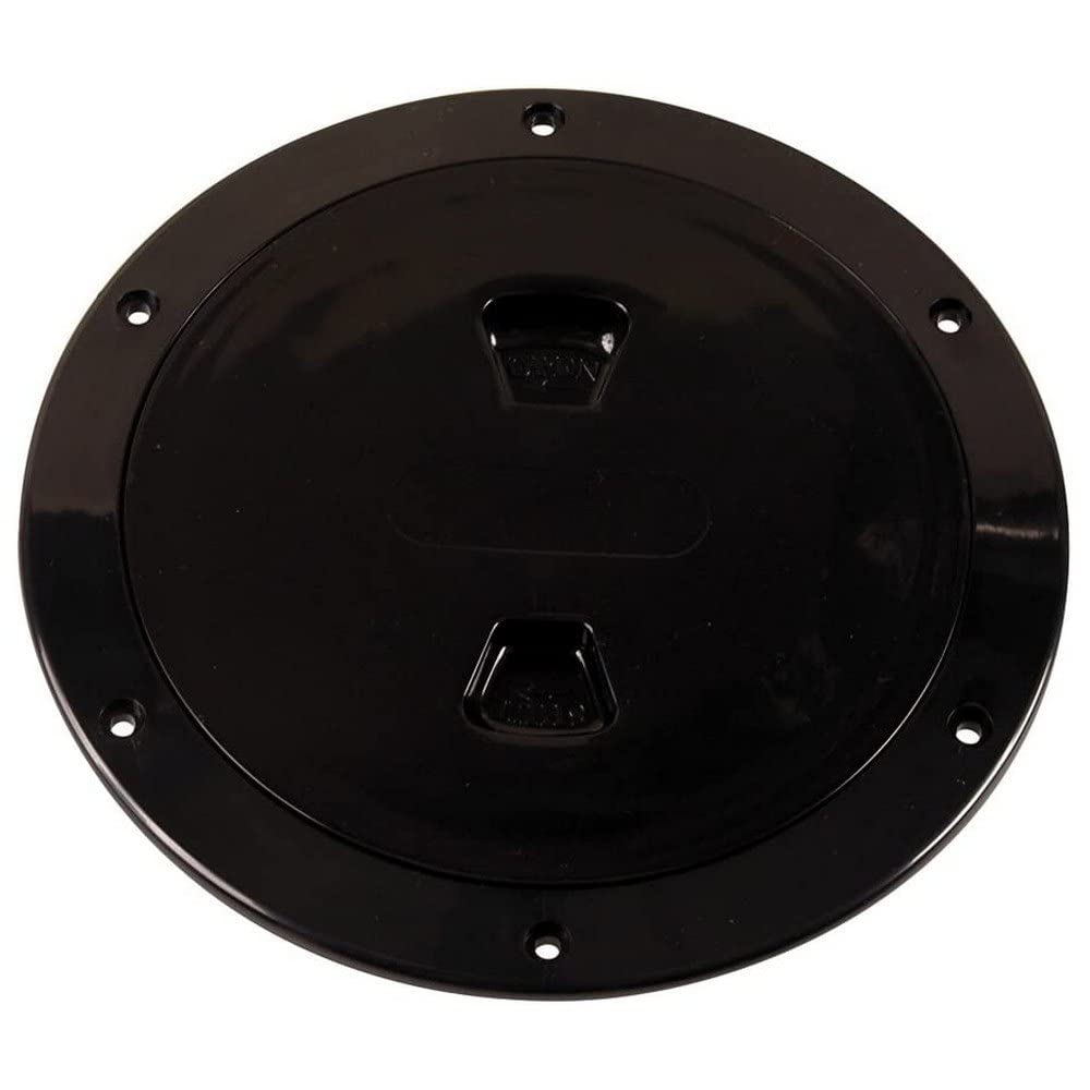 Beckson Screw Deck Plate 6" BLK Smooth
