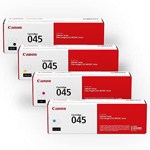 Canon CRG-045 4-Color Complete Toner Cartridge Set