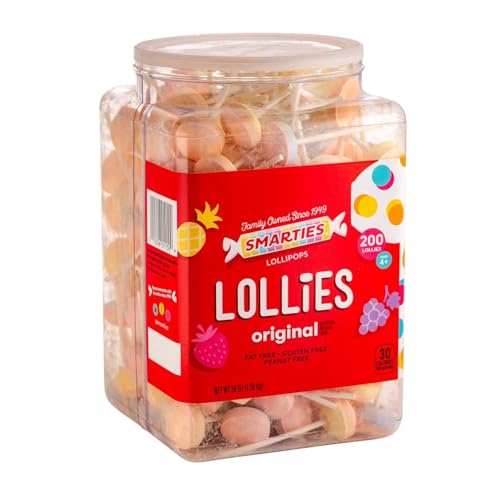 Smarties Double Lollies Unwrapped 200 Ct Jar 56 oz