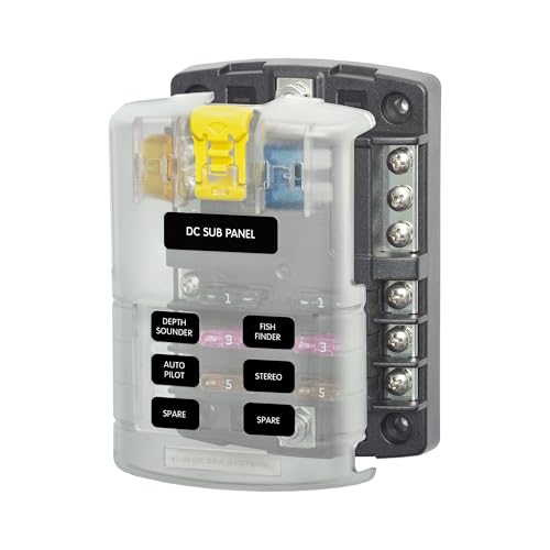Blue Sea Systems 5025 ST Blade Fuse Block 6 Circuit 100A