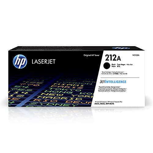 HP 212A Black Toner Cartridge for HP Printers | Works with Color LaserJet Enterprise M554, M555 Series; Color LaserJet Enterprise MFP M578 Series | W2120A