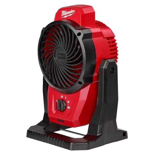Milwaukee M12 Jobsite Fan Black/Red