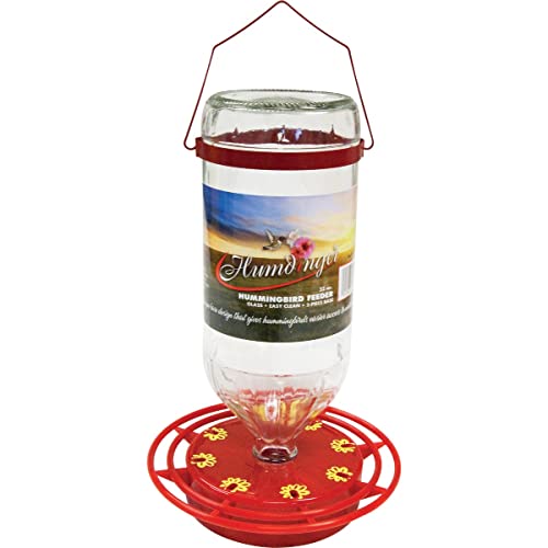 TURBINE Humdinger Hummingbird Feeder Glass 32 Oz Red
