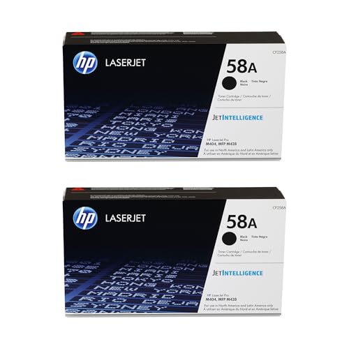 HP 58A (CF258A) Black Original Toner Cartridge (2 Pack)