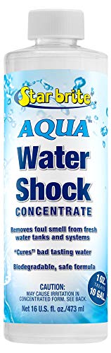 STAR BRITE Aqua Water Shock for Boats & RVs - Instant Odor & Bad Taste Remover for Potable Water, 16 Ounce (097116)