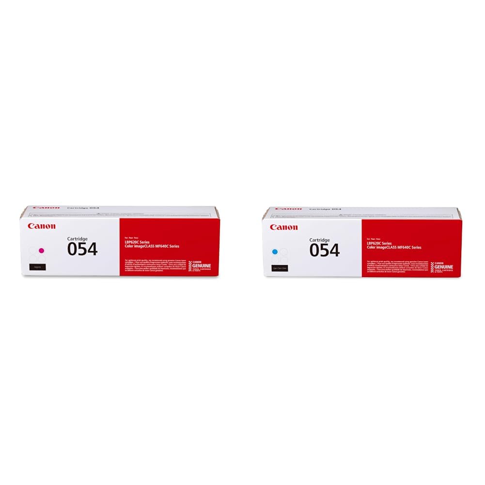Canon Genuine Toner Cartridges, Cyan (3023C001) and Magenta (3022C001) 2 Packs for Color imageCLASS MF641Cdw, MF642Cdw, MF644Cdw, LBP622Cdw Laser Printers