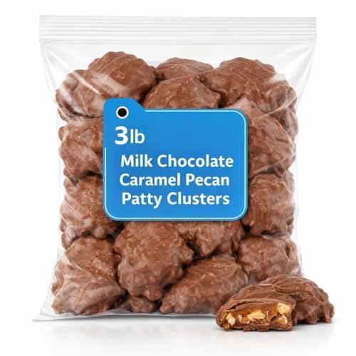 Milk Chocolate Caramel Pecan Patty Clusters, 3 Pound Bulk Pack