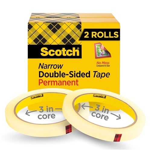 Scotch Double Sided Tape 2/Pkg-1/2"X1296"