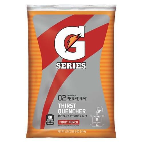 Gatorade Thirst Quencher Powder – Fruit Punch, 51 oz Bag – Makes 6 Gallons