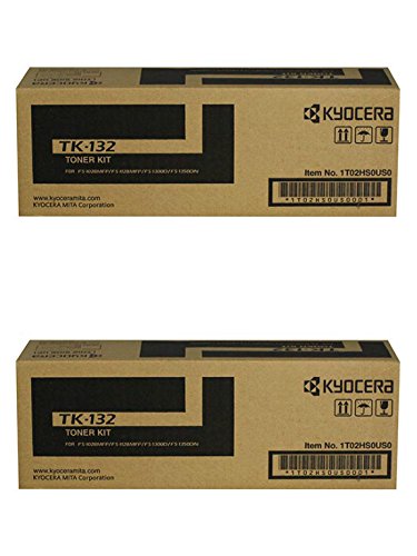 KYOCERA Tk132 Toner, 7200 Page-Yield, Black, Case of 2