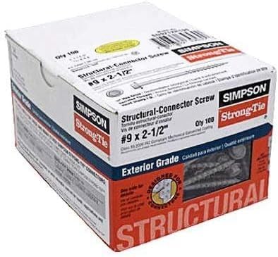 Simpson Strong-Tie SD9212R100-R #9 x 2-1/2" Wood Screw 100-Pack