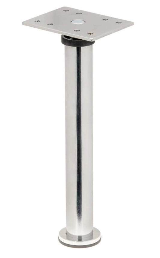 Richelieu Hardware 64217050155 2 in (50 mm) Round Furniture Leg with Levelling Glide, Satin Nickel