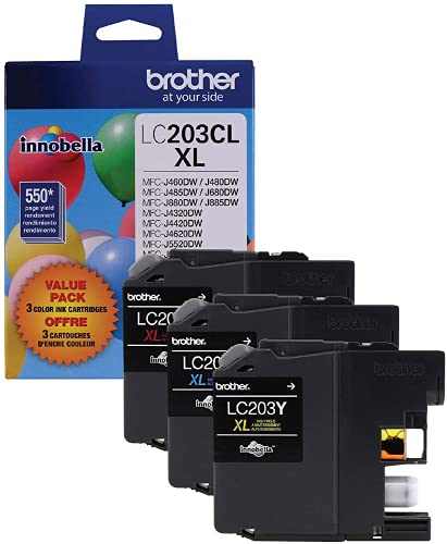 Brother LC-203CL Ink Cartridge 3-Pack
